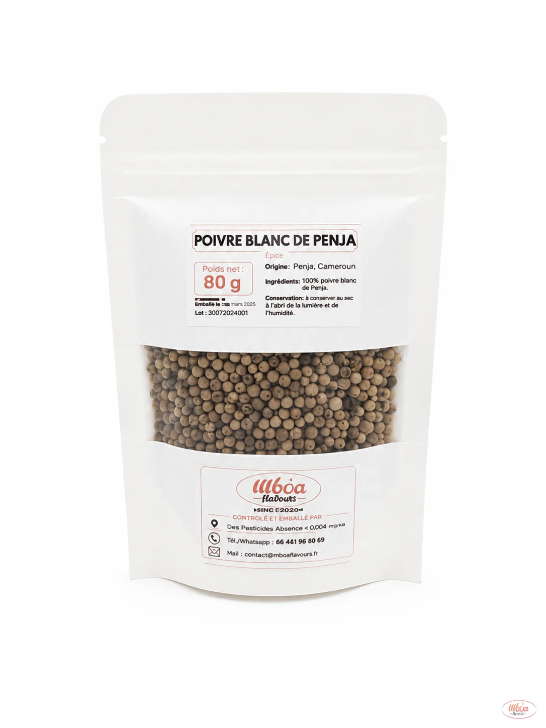 Poivre blanc de Penja — Sachet petit